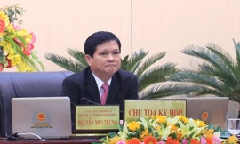 Ông Nguyễn Nho Trung, Phó chủ tịch HĐND thành phố Đà Nẵng chủ tọa kỳ họp thứ 6 HĐND thành phố khóa IX