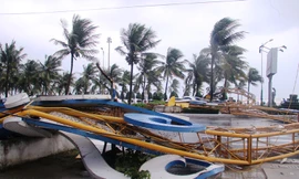 Bão số 12 (năm 2017) gây thiệt hại nhiều cho các địa phương. Ảnh Nguyễn Thành