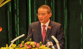 Ông Trương Quang Nghĩa, Bí thư Thành uỷ Đà Nẵng phát biểu khai mạc Đại hội. 