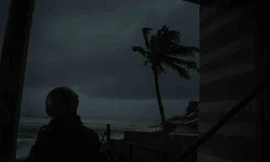 Lúc 6 giờ sáng nay, 28.10, biển miền Trung sóng gió dữ dội - ảnh Lê Văn Chương