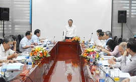 Bí thư Đà Nẵng Trương Quang Nghĩa làm việc với sở Nội vụ thành phố. Ảnh N.T