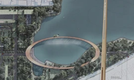 Phương án thiết kế "Chiếc nhẫn vì hòa bình" cho Công viên 2/3 vừa được Đà Nẵng trao giải nhất. 