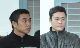 Hai đối tượng Đinh Văn Hiền và Đinh Công Quân vừa bị khởi tố, bắt giam. Ảnh: CA