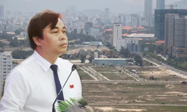 Ông Tô Văn Hùng và khu vực sân bay Nước Mặn có các lô đất liên quan đến yếu tố người nước ngoài. Ảnh: Nguyễn Thành