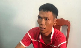 Nghi phạm Nguyễn Quý tại cơ quan công an