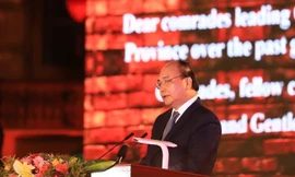 Thủ tướng Nguyễn Xuân Phúc phát biểu tại lễ kỷ niệm 20 năm đô thị cổ Hội An, khu đền tháp Mỹ Sơn được UNESCO công nhận Di sản văn hóa thế giới và 10 năm Cù Lao Chàm (Hội An) được công nhận Khu Dự trữ sinh quyển thế giới.