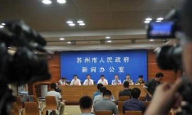 Cuộc họp báo diễn ra sau vụ nổ