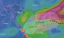 Bão Manyi tiến về vùng biển Trung Trung Bộ, miền Trung mưa rải rác