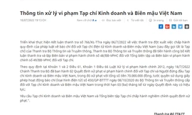 Một tạp chí điện tử bị đình bản 3 tháng