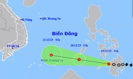 Đêm nay, áp thấp nhiệt đới vào Biển Đông