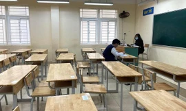 Trường THPT Trần Nhân Tông (Hà Nội) chỉ có 1 học sinh đi học.