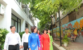 Hà Nội: Trường THCS Khương Đình khánh thành tranh tường ‘khổng lồ’ có chiều dài 63 mét