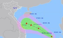 Dự báo đường đi của áp thấp nhiệt đới.