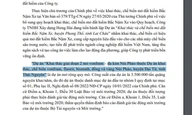 Báo cáo tác động môi trường dự án đất hiếm bị nghi sao chép, cắt dán