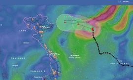 Bão đổi hướng đi vào đất liền Trung Quốc