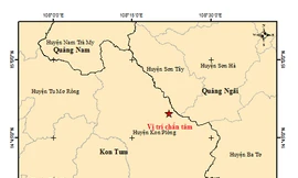 Hai trận động đất liên tiếp ở Kon Tum và Quảng Nam