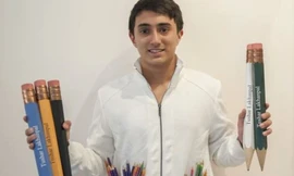 Nam sinh sở hữu 14.000 chiếc bút chì