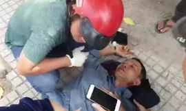 Người đàn ông bị đôi nam nữ chặn đường đập đánh dã man