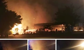 ‘Bà hỏa’ thiêu rụi một nhà hàng lớn giữa trung tâm thành phố