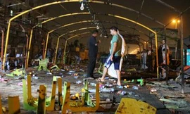 Hiện trường một vụ đánh bom tự sát ở Iraq hôm 21/9