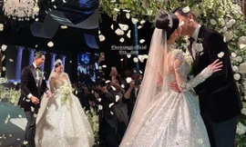 Chú rể Lee Seung Gi bật khóc, đắm đuối nhìn cô dâu Lee Da In trong đám cưới