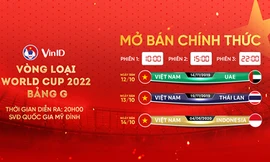 10 giờ hôm nay, bán vé online 3 trận thư hùng Việt Nam - UAE