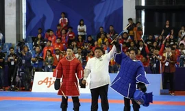 VĐV võ gậy Việt Nam bỡ ngỡ vì không biết phải... đi giày