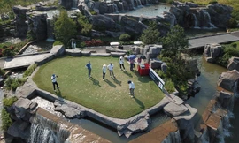 Điểm phát bóng hố số 19 tại sân Kings Course. Ảnh: Mạnh Thắng