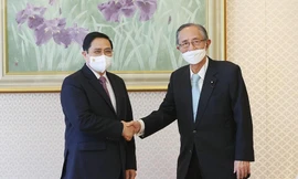 Thủ tướng Phạm Minh Chính và Chủ tịch Hạ viện Nhật Bản (ảnh Nhật Bắc)