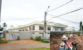 Dự án của Cty Nam Sơn (ảnh nhỏ) và dự án nhà ở xã hội của Cty SEAGOL đều xây dựng trái phép