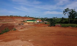 Phần đất ông Nguyễn Ngọc Bắc san gạt để phân lô bán nền