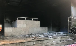 Hiện trường vụ cháy chung cư Carina.