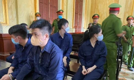 Các bị cáo tại phiên tòa