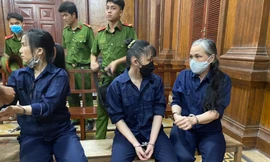 Các bị cáo tại phiên tòa