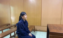 Bị cáo Ngô Thị Hằng tại phiên tòa.