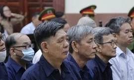 Các bị cáo tại phiên tòa phúc thẩm