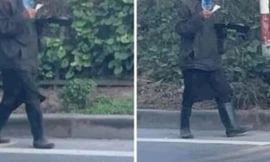 Hình ảnh T. đăng tải trên Facebook cho rằng nhóm người này đến Tiền Giang gây hoang mang dư luận. 