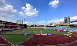 Sân vận động Hàng Đẫy rực rỡ trước giờ G, sẵn sàng cho trận Siêu cúp Quốc gia 2023 lịch sử