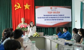 Tập huấn tình nguyện viên tham gia Lễ Thượng cờ Tiền Phong Marathon 2024