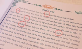 Lỗi chính tả chi chít trong tập san mừng ngày Nhà giáo