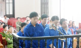 Các bị cáo tại phiên tòa