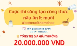 Cuộc thi online sáng tạo công thức nấu ăn giảm muối 'Bớt muối, thêm khỏe'