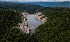 Hình ảnh đập thủy điện Coca Codo Sinclair từ trên cao. (Ảnh: NYT)
