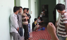 Các đối tượng bị tạm giữ tại CQĐT. 