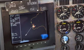 Màn hình định hướng trên máy bay AP-3C Orion của Không quân Úc trong chiến dịch tìm kiếm chiếc MH370