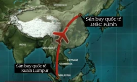 Đường bay của chiếc máy bay mất tích