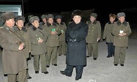 Ông Kim Jong Un đến thăm một đơn vị quân sự