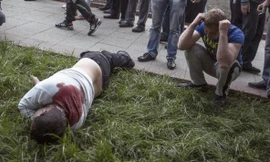 Một cử tri bị dính đạn ở Krasnoarmerisk