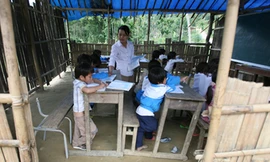 Chú thích ảnh: Trường Trà Xinh (huyện Tây Trà, tỉnh Quảng Ngãi) trước khi được xây dựng