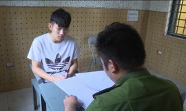 Đối tượng tại cơ quan điều tra.